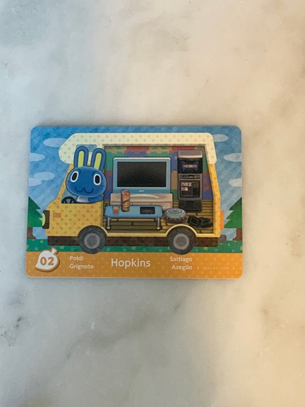 Hopkin 02 Animal Crossing Welcome Home Amiibo card RV series mint new unscanned